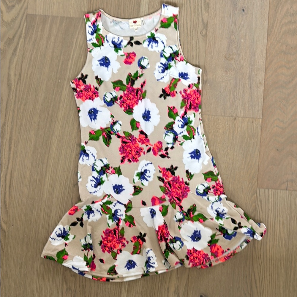 One Clothing White Cream Ruffled Fit and Flare Dress